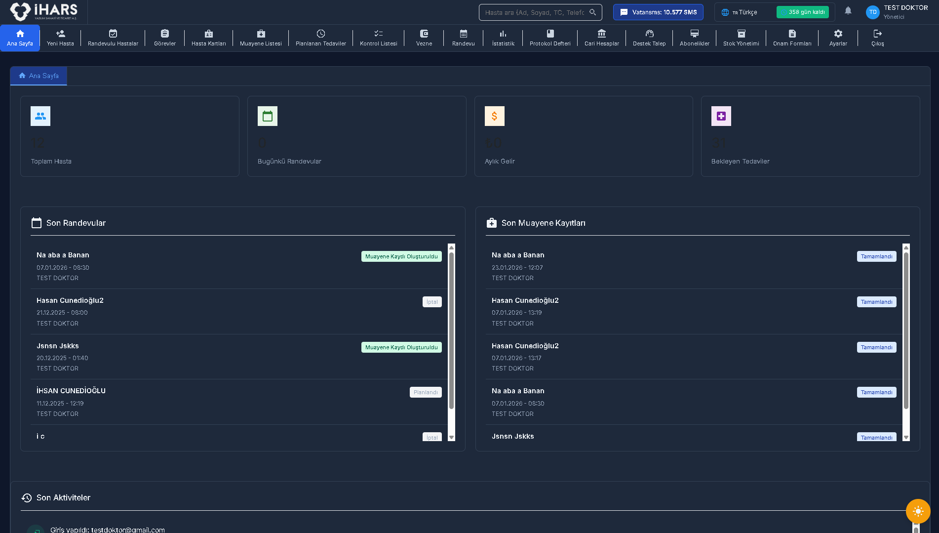 Diş Hekimliği Bilgi Yönetim Sistemi (DHBYS)