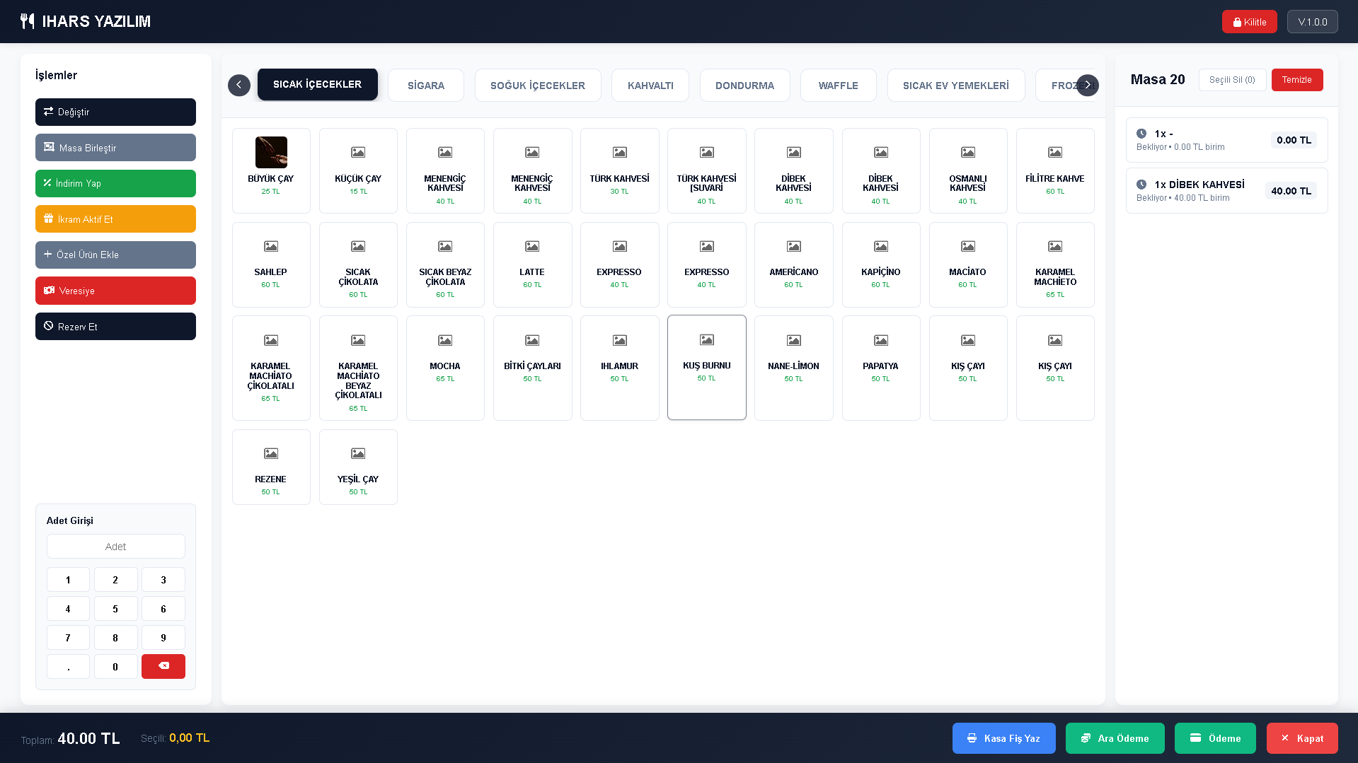 Restoran Otomasyon Sistemi — 2